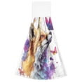 thumbnail image 2 of 2pcs Kitchen Hanging Towels Bathroom Hanging Towels Velcro Soft Hand Towel Absorbent Tie Towels for Kitchen Toilet Tea Bar Washcloth Decor Fox and Butterflies, 2 of 7