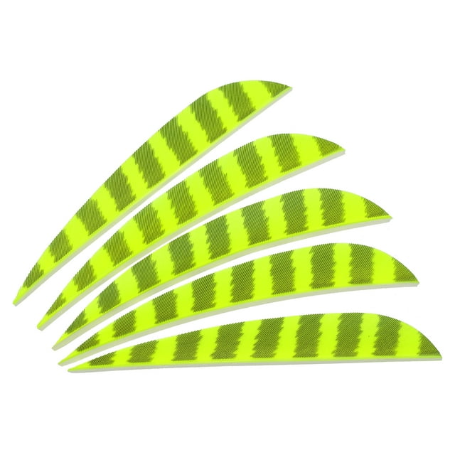 Unique Bargains Arrows Vanes 20 Pack 4 Inch Arrow Feather Right Wing, Fluorescent Yellow