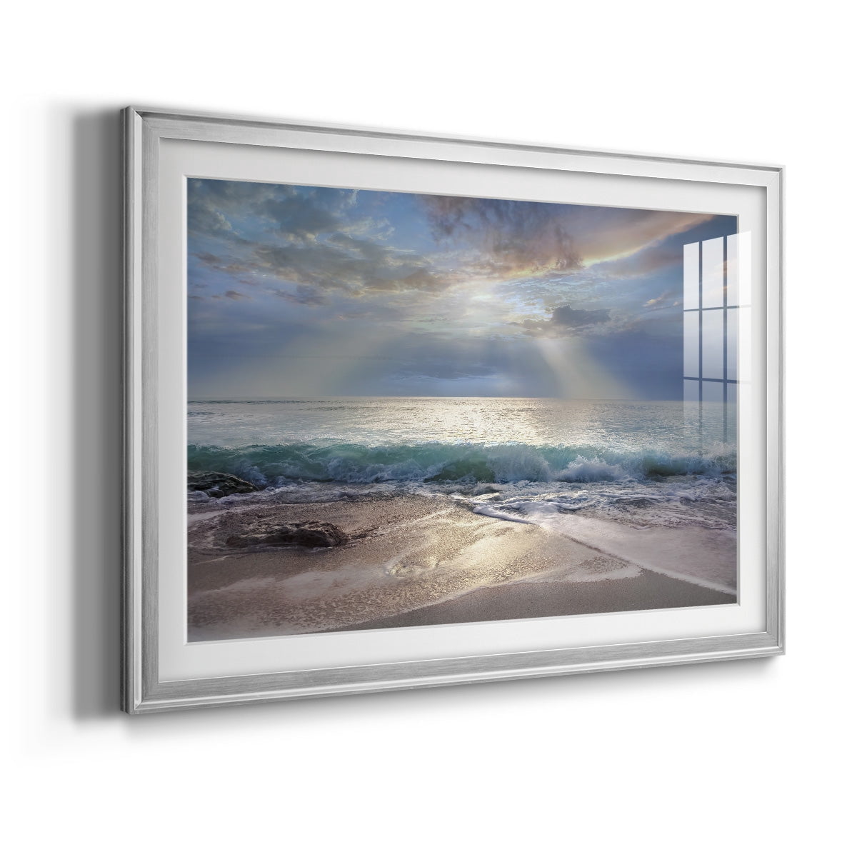 Aqua Blue Morning Premium Framed Print - Ready to Hang
