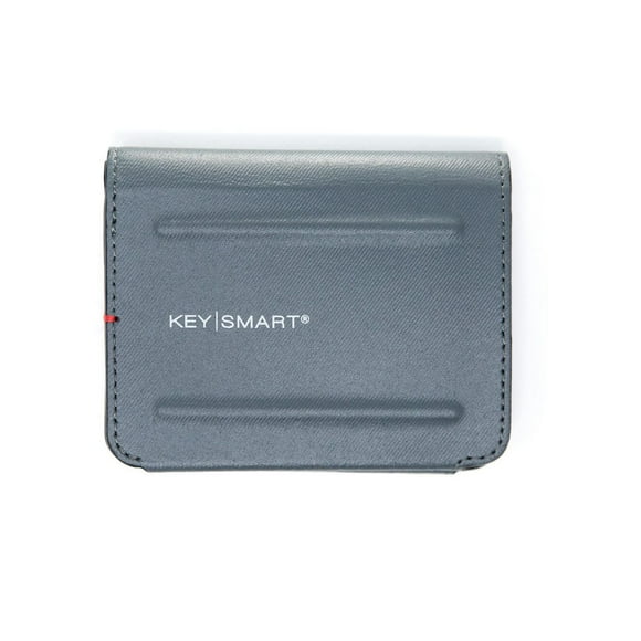 KeySmart Urban RFID Leather Bi-fold Wallet - Grey/Black