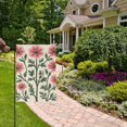 thumbnail image 2 of Yayeee Garden Flag 12" x 18" Double Sided Outdoor Yard Lawn Holiday Decorations, Light Pink Flowers, 2 of 6