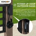 thumbnail image 6 of Sunjoy 8ft. x 12 ft. Wooden Cedar Framed Grill Gazebo with exclusive AC Power Port - Brown, 6 of 12