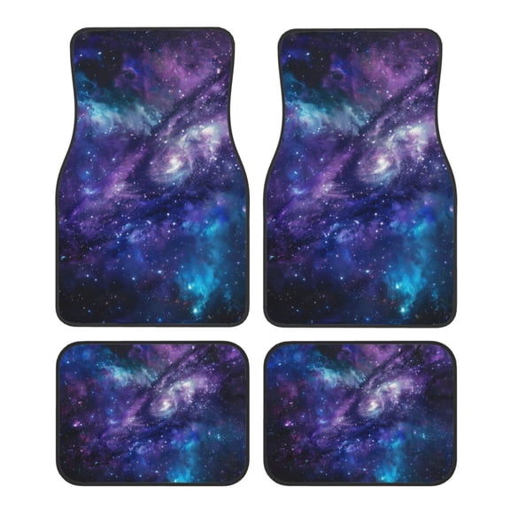 KAKALAD Galaxy 01 Car Floor Mats 4PC Set Carpet Protection, Universal Fit for Car SUV VA & Truck, Vehicle Front & Rear