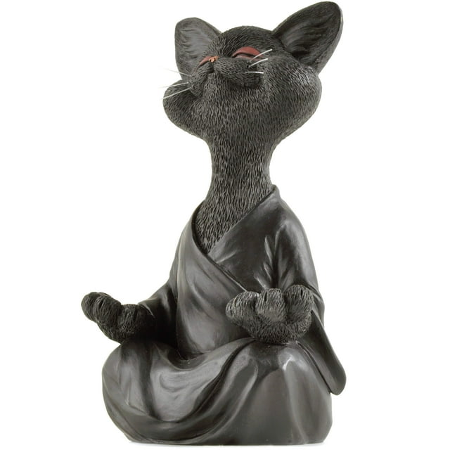 black cat Old World Christmas Ornaments Cat Blown Ornaments for Christmas Tree finely carved (12*8*18 cm)