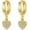 Gold-3, variant on Gold Huggie Small Hoop Earrings with Charm Personalized Snake/Evil Eye/Star/Cross/Lock/Key 18k Gold Plated Crystal Drop Dangle Earrings for Women