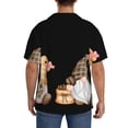 thumbnail image 3 of Fotbe Coffee Gnome (2) Camisa Estampada de Manga Corta para Hombre, Casual de Verano, Estilo Playero, Sin Arrugas-3X-Large, 3 of 5