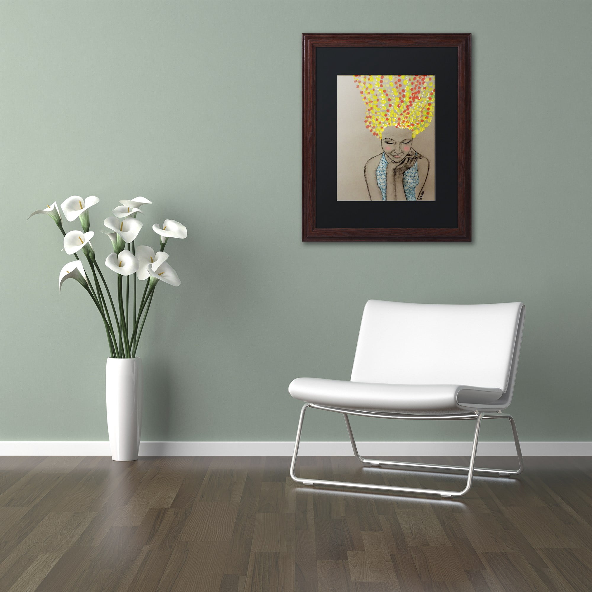 Sylvie Demers 'Miss Sunshine' Black Matted Framed Art