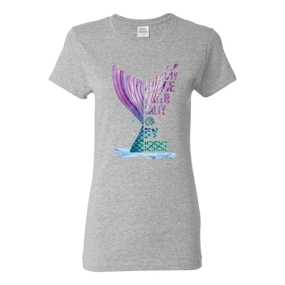 Wild Bobby, Sassy Since Birth Salty By Chance Mermaid Beach Ocean Vibe, Streetwear, Womens Graphic Tees, Heather Grey, Large