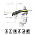 thumbnail image 3 of Portable LED Headlamp Motion Sensor Headlight with 5 Light Modes 1200mAh USB Rechargeable Headlamps and 230° Wide Range, 3 of 10