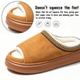 thumbnail image 3 of CHICVOMEY Fuzzy Slippers Women Slip on Indoor Cozy Memory Foam House Shoes Open Toe House Slippers Lightweight Fluffy Slippers, 3 of 9
