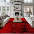 thumbnail image 4 of Red Large Area Rug 8x10 FT, Non Slip Living Room Throw Carpet, Retro Oil Painting Modern Abstract Art Aesthetics Washable Soft Indoor Outdoor Carpet Non-Shedding Rug for Bedroom Dining Room, 4 of 9