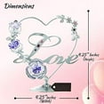 thumbnail image 4 of Valentine’s Day Gift for Wife – Matashi Chrome Plated Silver “Love” Tabletop Sculpture with Crystals, for Women, Grandma, Mother’s Day Gift, 4 of 8