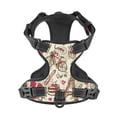 thumbnail image 3 of Kdxio Paris Vintage Print No Pull Dog Harness Adjustable Reflective Oxford Easy Control Medium Large Dog Harness for Training and Everyday-X-Large, 3 of 8