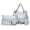 Grey, variant on Stylish Casual Leather Tote Handbag Set for Women Complete Four Piece with Shoulder Bag Purse and Shopper