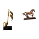 thumbnail image 1 of Escultura de nota musical, figura de escritorio, figura de caballo, adorno de resina coleccionable en miniatura, adecuado para regalar, decoración del, 1 of 8