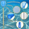 thumbnail image 3 of Swimming Pool Surface Nets, 1.14M Aluminum Stable Pole Pool Bottom Nets, 13cm Deep Skimmer Net with Pole 4pcs for Swimming Pool, Spa, Hot Spring, 3 of 4