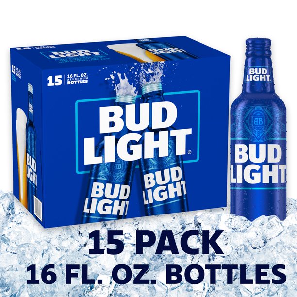 Bud Light Beer, 15 Pack Beer, 16 FL OZ Bottles
