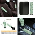thumbnail image 4 of Yuyamidu 14 Pack Auto Seat Cover Sets Daisy Steering Wheel Cover Seat Belt Pads Gear Shift Hand Brake Cover Armrest Pad Waste Bin Rearview Mirror Cover Cup Holders Car Interior Accessories, Green, 4 of 7
