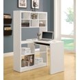 thumbnail image 2 of Monarch Specialties Computer Desk, Home Office, Bookcase, Corner, Storage Shelves, Left, Right Set-up, L Shape, Work, Laptop, Laminate, White, Contemporary, Modern, 2 of 2