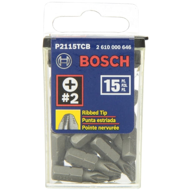 Juego de brocas Bosch P2115TCB Impact Tough Phillips de 15 piezas