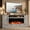 Gray, variant on Time Ray Fireplace TV Stand for TVs Up to 85", Electric Fireplace with Media Console with Storage, Adjustable Shelves & Sliding Barn Doors,White