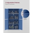 thumbnail image 4 of Freestanding Storage Cabinet with 2 Doors, 31.5" High Floor Cupboard with 2 Adjustable Shelves, Modern Forest Green Storage Unit for Bathroom, Living Room, Kitchen & Entryway, 11.8 x 23.6 x 31.5 Inch, 4 of 6
