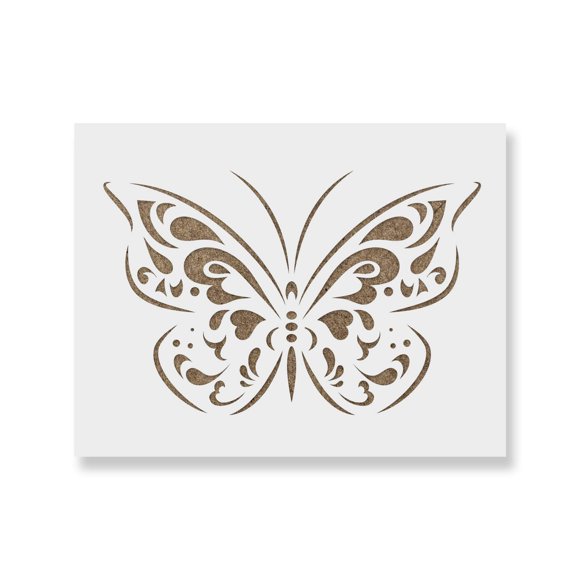 Plantilla artística de mariposa reutilizable de mylar