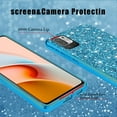 thumbnail image 5 of Compatible with Xiaomi Redmi Note 10 5G Case, Glitter Sparkly Redmi Note 10 5G Phone Case with Slim Silicone Shockproof Protective Bumper Cover for Cute Girls Women (Blue), 5 of 14