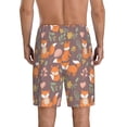 thumbnail image 4 of Lsque Cute Little Fox Mens Sleep Pajama Shorts,Short Pajama Pants, Cotton Ultra-Soft Knit-Medium, 4 of 9