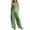 Green, variant on Womens Two Piece Summer Outfits Casual Lounge Sets Draped Cowl Neck Sleeveless Tops High Waist Wide Leg Cotton Linen Pants Beach, Travel Everyday Wear