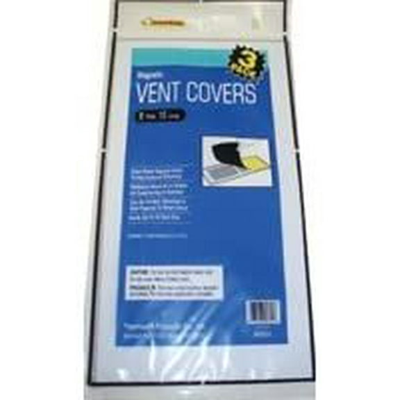 Thermwell Air Conditioner Dust Cover Clear - Magnetic AC Vent Cover - 3 Pack, 8" x 15"