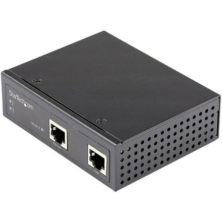 StarTech.com Industrial Gigabit Ethernet PoE Injector 30W 802.3at PoE  Midspan 48V-56VDC Power Over Ethernet Injector Adapter -40C to  75C
