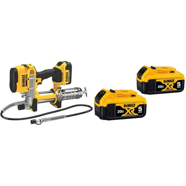 Juego de herramientas eléctricas DEWALT DCGG571M1, pistola engrasadora inalámbrica, 20 V, 5 Ah
