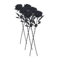 thumbnail image 6 of ELAYARD Set of 6 Black Artificial Roses, Realistic Fake Flowers for Indoor Home Decor and Office Decoration, 6 of 8