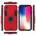 thumbnail image 5 of Dteck For Apple iPhone XR 6.1 inch (2018 Release) Case, [Magnetic Car Mount] Heavy Duty Armor Protective Rugged 2 in 1 Shock-Absorbing Case with 360 Degree Rotation Ring， Red, 5 of 5