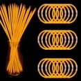 thumbnail image 1 of Pulseras y collares Glow Sticks YOFOBU de color naranja para niños de más de 8 años, 1 of 7