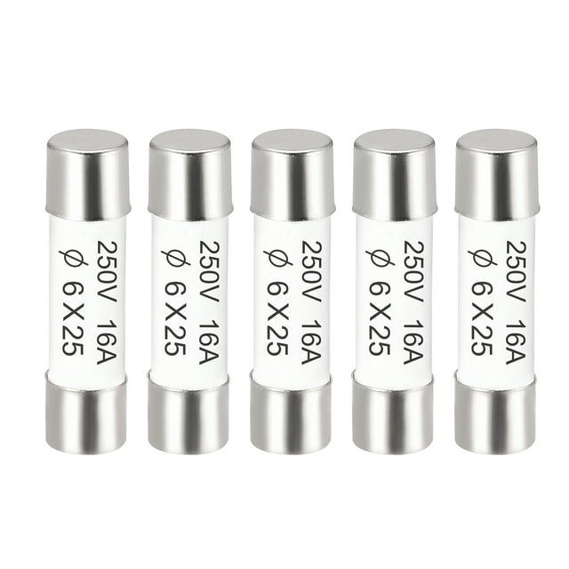 Unique Bargains Ceramic Cartridge Fuses 16A Ceramic Fuses Fast Blow for Amplifier Energy Saving Lamp Ballast 5pcs
