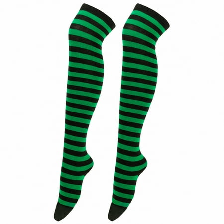 Christmas High Long Stockings Classic Knit Stocking Over Knee Socks Christmas Stockings for Women Lingerie Plus Size Party Socks Knee High Long Striped Stocking Socks 1 Pair