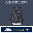 thumbnail image 5 of FORMRS Unisex School Backpack 17" Student Travel Bag with Laptop Compartment, Black Flowers, 5 of 7