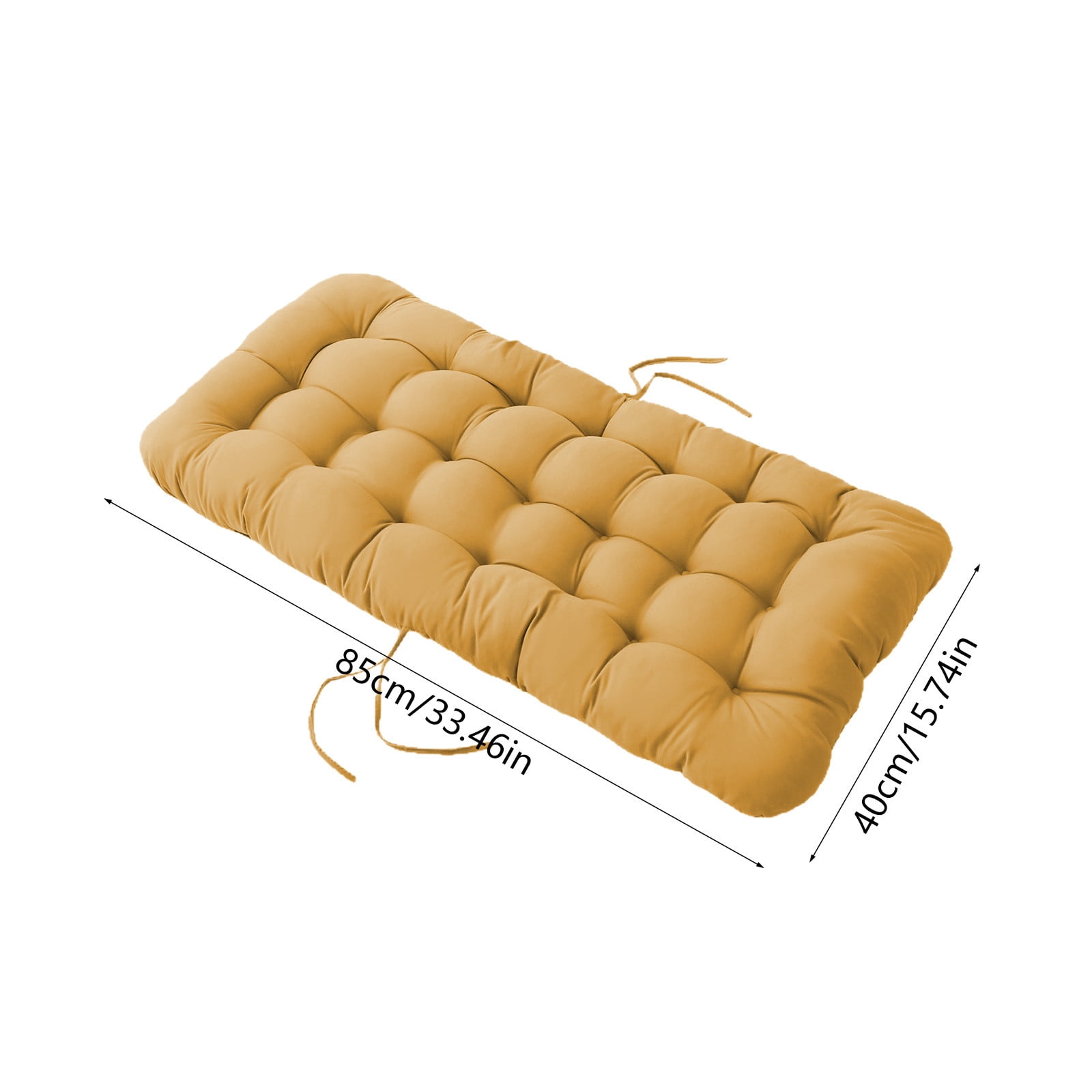 Tufted Chair Pad Backrest Cushion for Outdoor Furniture Patio Cushions with Ties Office Chair Cushion Lumbar Support Back 15.74x33.46in