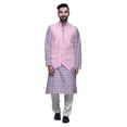 thumbnail image 1 of Atasi Ensemble Kurta Pyjama Indien pour Hommes Col Mandarin Vêtements Décontractés, 1 of 5