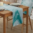 thumbnail image 2 of European Style Flower Pattern Table Flag Teal Elegant Table Runner Holiday Party Home Kitchen Classic Table Aesthetically r, 2 of 6