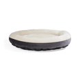 thumbnail image 3 of EveryYay Essentials Plush Bolster Round Dog Bed, 34" L X 34" W X 4" H, Large, Dark Gray, 3 of 5