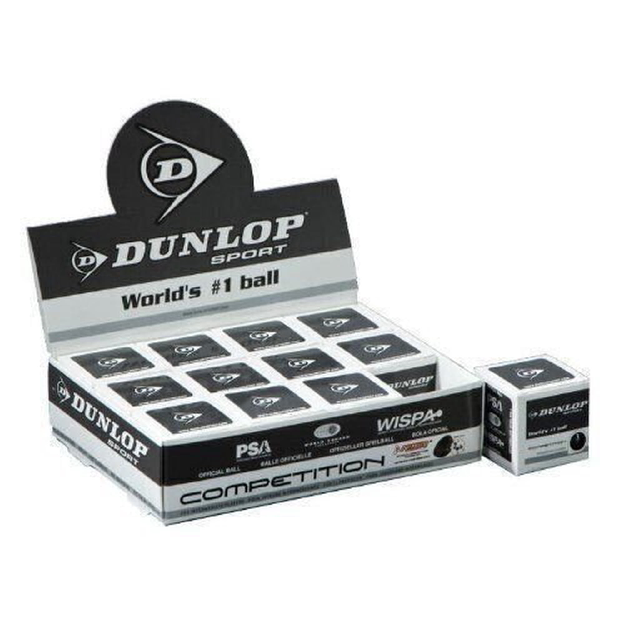 DUNLOP Competition Squash Balls - Single Ball Boxes, 1 Dozen Balls by Dunlop