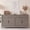 Gray-4 Doors, variant on Poshby 55" Fluted Credenzas Sideboard Buffet Cabinet with 3 drawers, 4 Doors for Kitchen, Living Room, Walnut