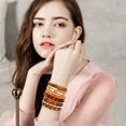 thumbnail image 6 of Surfer Heishi Clay Bead Bracelets for Women Bohemian Stackable Gold Beaded Stretch Bracelets Elastic Layering Friendship Bracelets Set Boho Jewelry, 6 of 6