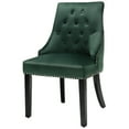 thumbnail image 7 of Gymax Set of 2 Button-Tufted Dining Chair Upholstered Armless Side Chair Green, 7 of 7