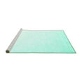 thumbnail image 2 of Ahgly Company Machine Washable Indoor Rectangle Solid Turquoise Blue Modern Area Rugs, 2' x 3', 2 of 4