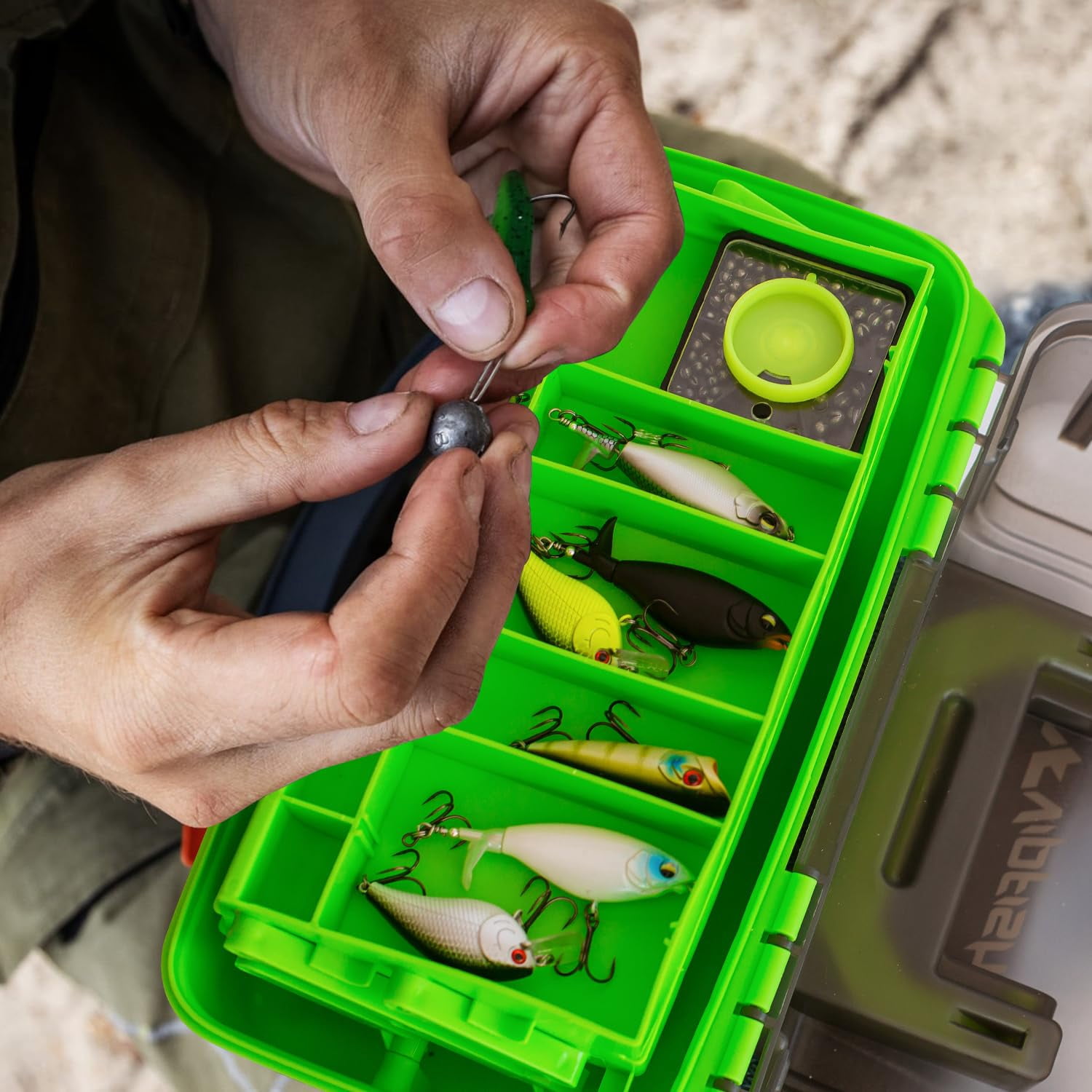 Fishing Tackle Box With Included Lures  Hooks Weights 3-layer Freshwater Kit For Bass Trout Walleye Gear And Equipment Gift Fishingman