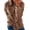 Khaki, variant on Women Long Sleeve Crewneck Sweatshirt Side Split Pullover Tops